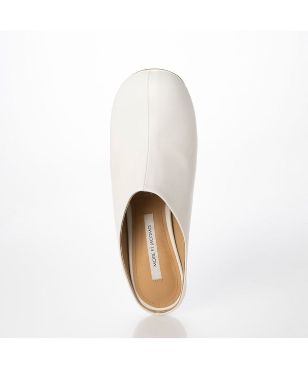 MODE ET JACOMO <MODE ET JACOMO>オブリークトゥミュールパンプス ホワイト