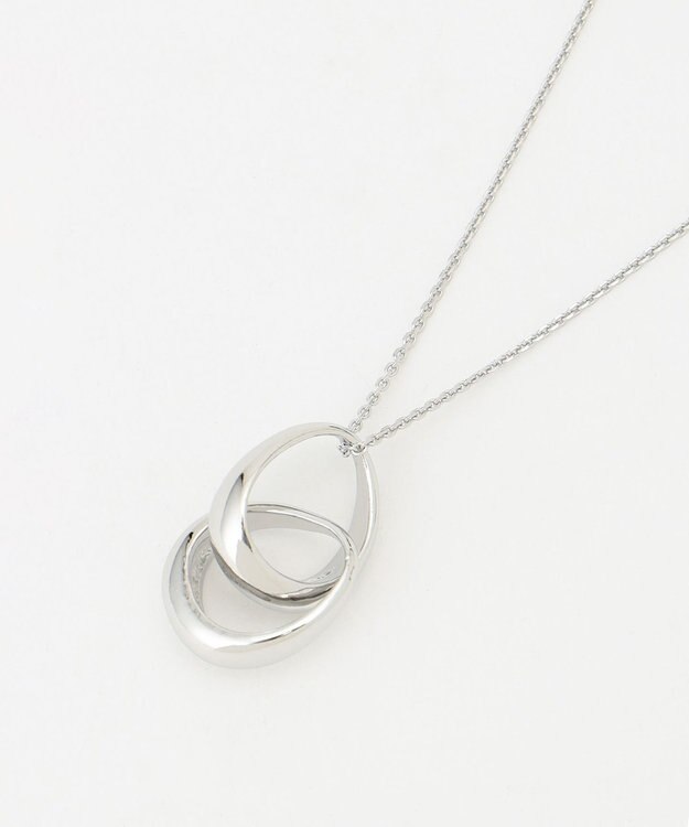 J.PRESS LADIES ダブルドロップ ネックレス シルバー系