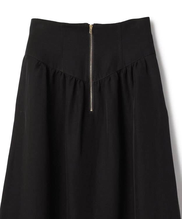 BEIGE， BERNARD / リネン混 ゴールドジップ ハイウエススカート Black