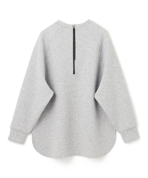 UNFILO L 【野呂佳代さん着用】BEAUTY FORM JERSEY バックZIPプルオーバー グレー