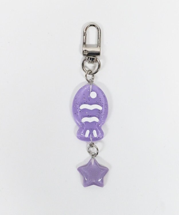 WEGO キラキラおさかなキーホルダー ライトパープル