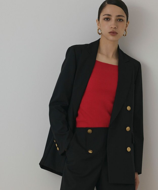 GRACE CONTINENTAL バックベンツダブルジャケット ブラック