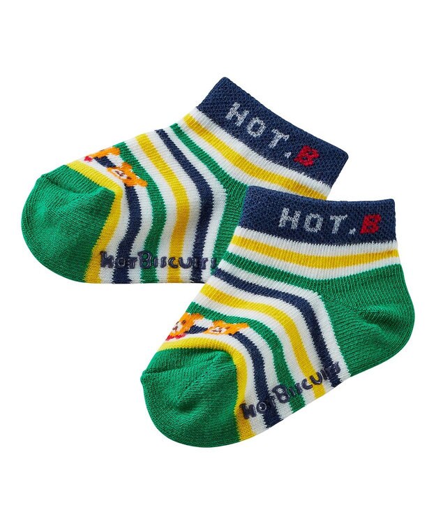 MIKI HOUSE HOT BISCUITS ワンポイント半袖Tシャツ＆ローカットソックスギフトセット【BOX付き】 赤