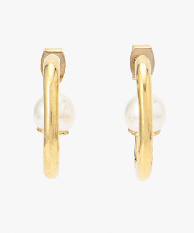 ANY 【WEB限定】ドロップパールピアス（両耳用） ゴールド系