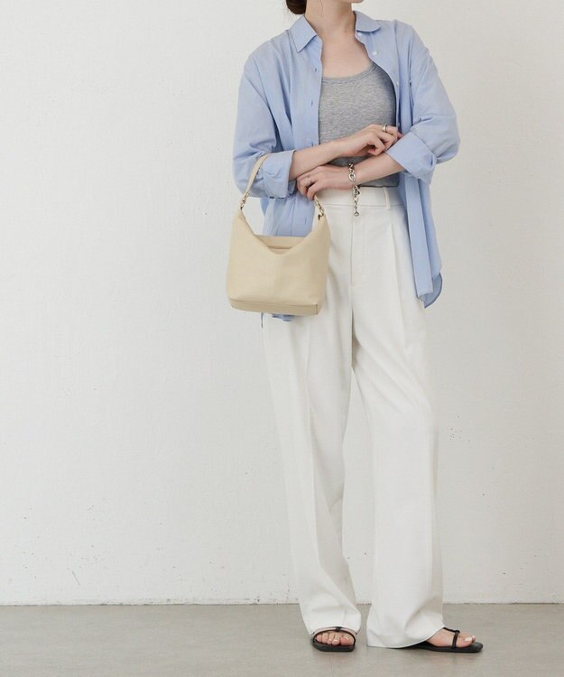 russet ソフトレザーシンプルショルダーバッグ (CE-1328-WEB) CreamBE