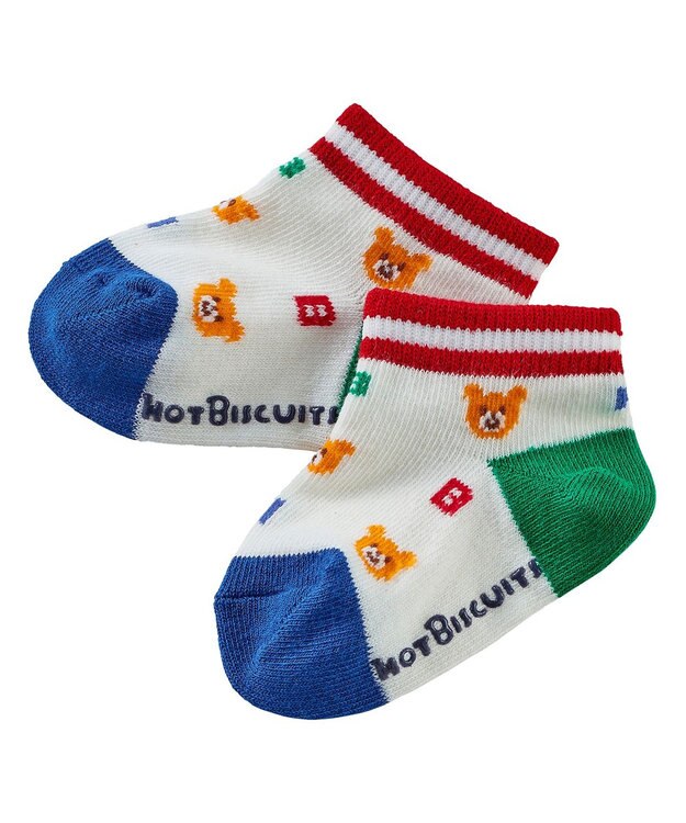 MIKI HOUSE HOT BISCUITS ワンポイント半袖Tシャツ＆ローカットソックスギフトセット【BOX付き】 赤