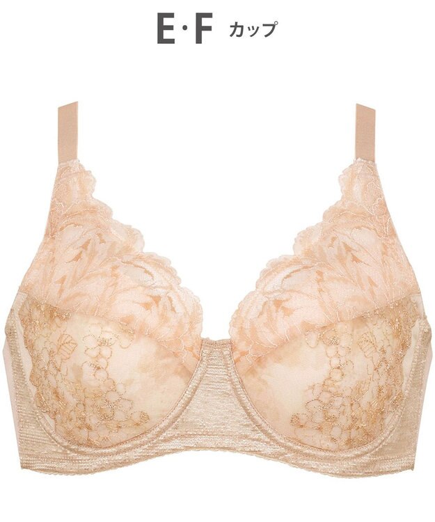 Wing ブラジャー 夏のブラストレスから解放 汗の不快感を軽減(カップ肌側・ワイヤーループ・バック) 背中すっきり 【ときはなつブラ】 フルカップ KB2172 ウイング／ワコール ベージュ