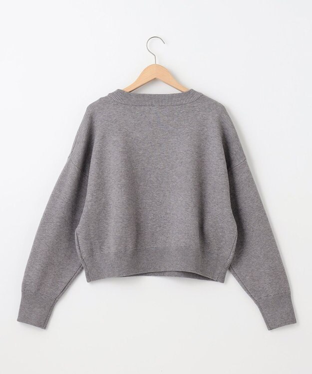 SHARE PARK LADIES フロントロゴショートプルオーバー ライトグレー系