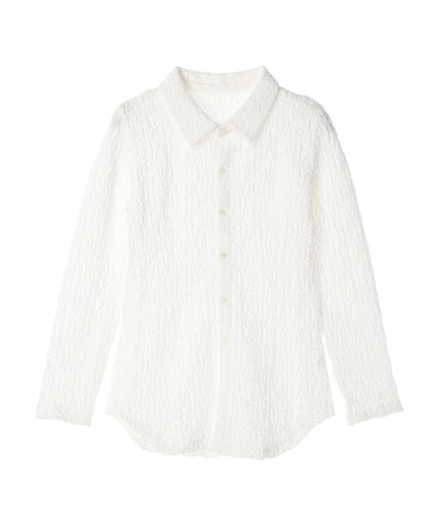 Green Parks AnriettMusee ふくれジャガードシャツ Off White