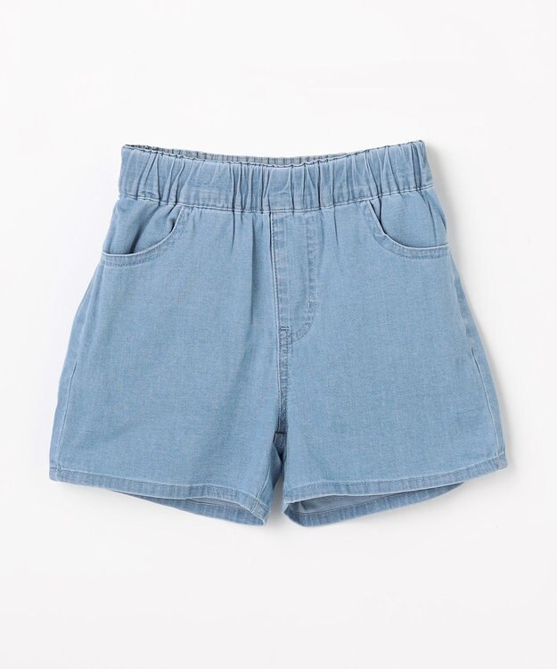 ANY KIDS 【洗濯機可能】バックリボン ショートパンツ ブルー