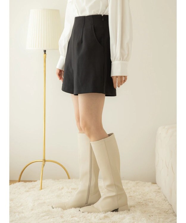 earth music&ecology カットツイルショートパンツ Black