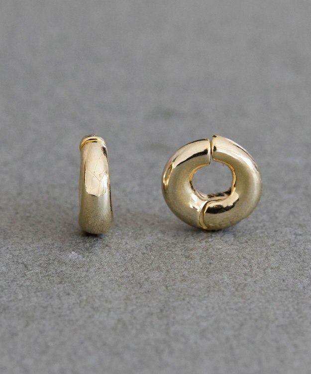 Phoebe 【金属アレルギー対応】シンプルフープスナップイヤリング　ゴールド ゴールド