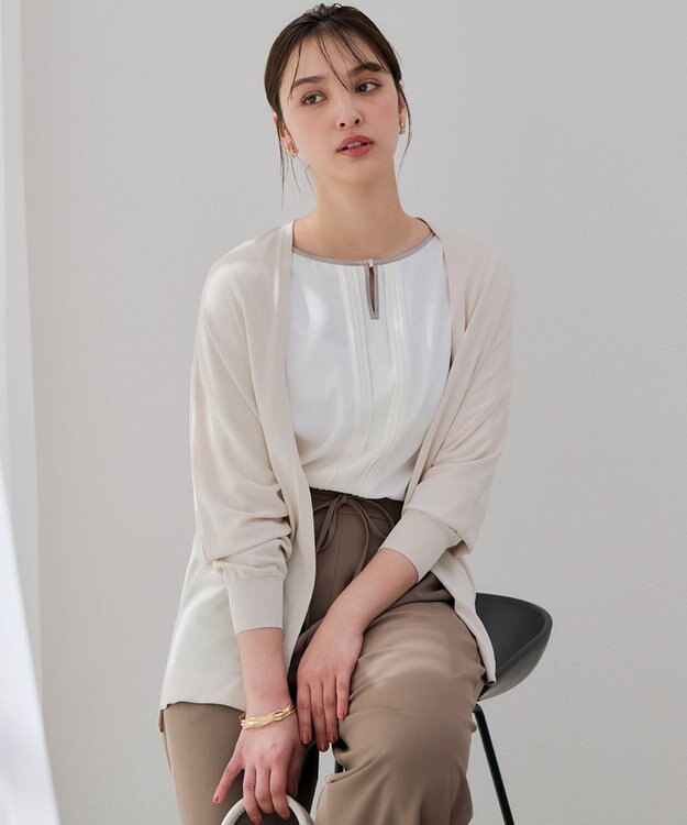 ANY SIS 【接触冷感・UVケア】アイスタッチ カーディガン ライトベージュ