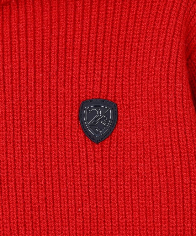 23区GOLF 【WOMEN】ウイングカラーニット レッド系