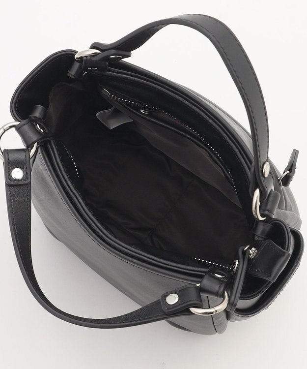 Y'SACCS カウレザー スクエア2wayミニトート ブラック