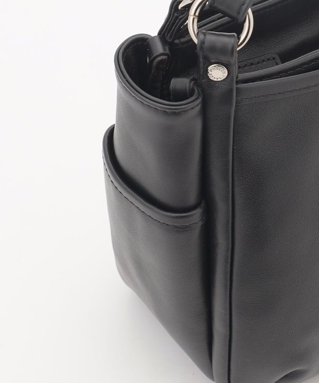 Y'SACCS カウレザー スクエア2wayミニトート ブラック