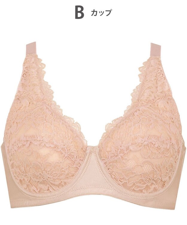Wing ブラジャー ワイヤーが痛くなりにくい 綿混(カップ肌側・バック) フルカップブラ NB2704 ウイング／ワコール ピーチ
