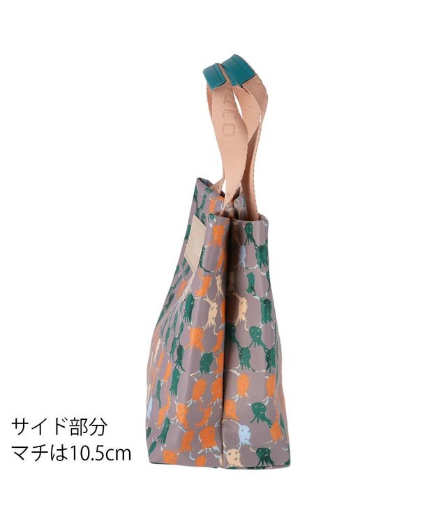 tsumori chisato CARRY タコチェック ハンドバッグ 手提げ 【 水や汚れに強いコーティング 】 グレー