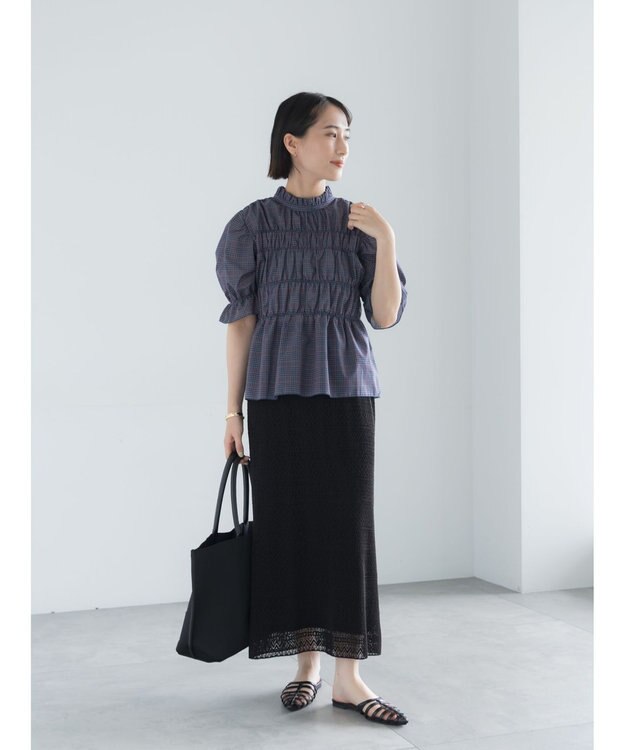Te chichi レースプリーツナロースカート《2026 SUMMER LOOK item》 ブラック