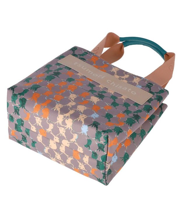 tsumori chisato CARRY タコチェック ハンドバッグ 手提げ 【 水や汚れに強いコーティング 】 グレー