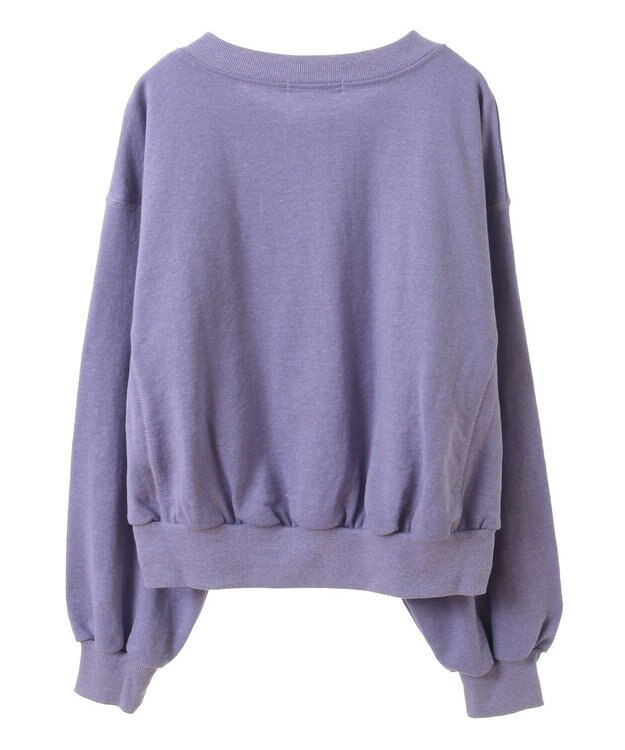 Green Parks ウ゛ィンテージ風ｚｉｐ裏毛カーディガン Purple