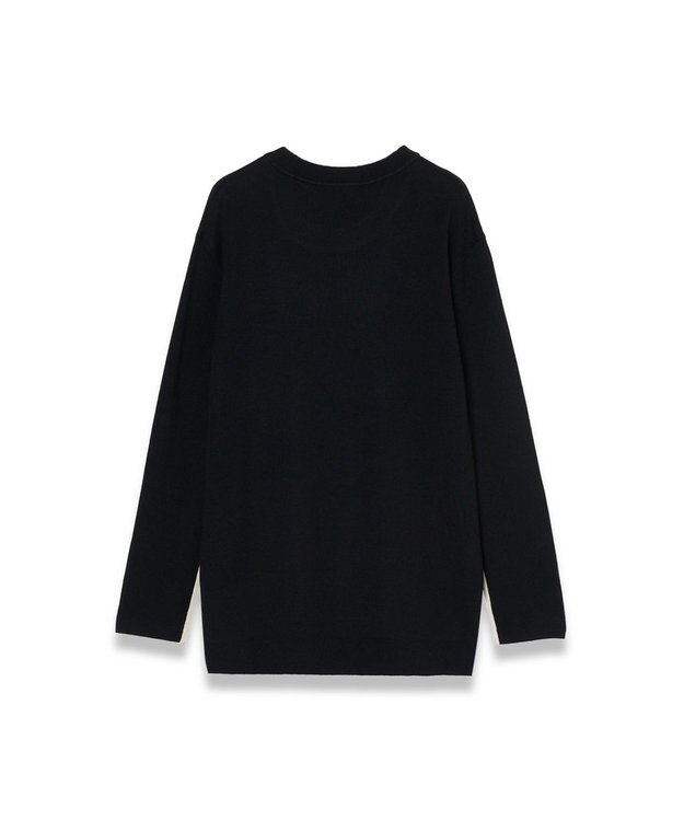 JOSEPH 【洗える】バイカラー　ロングスリーブニット Quail/Black