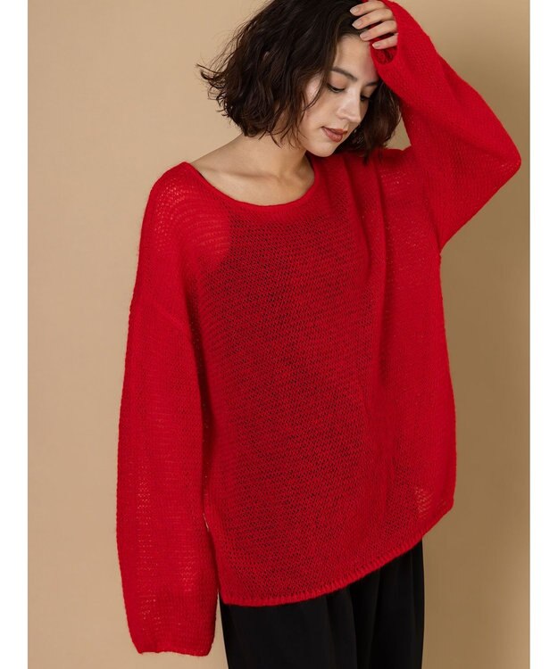 Te chichi 【R by Te chichi】シアールーズニット《2025winter catalog item》 レッド