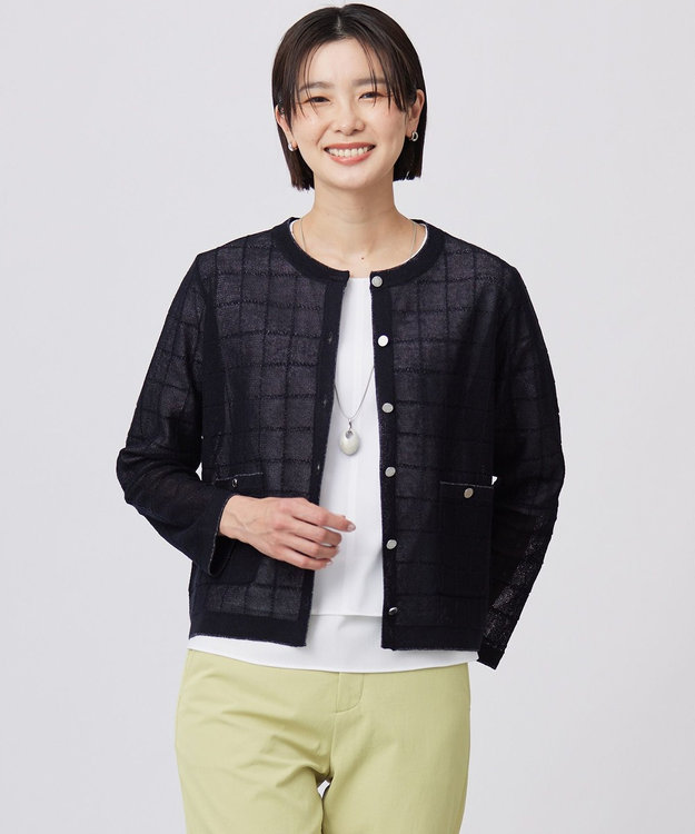 洗える】WINDY JACKET ニット ジャケット / J.PRESS LADIES