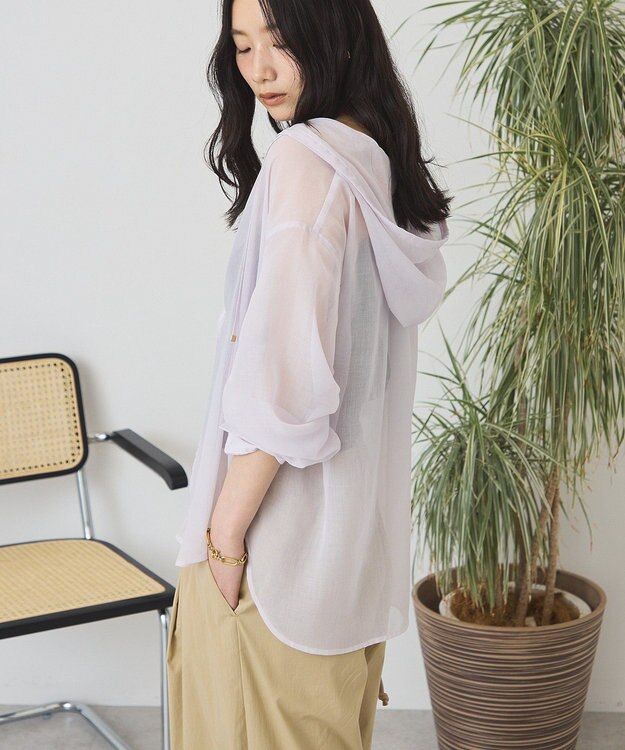 AMERICAN HOLIC シアーフーディーシャツ Pink