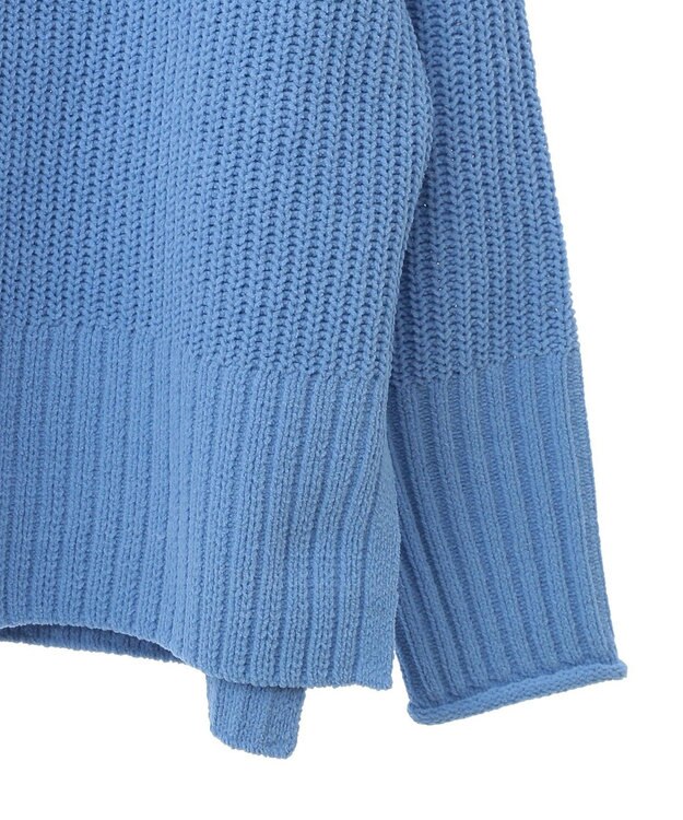 Green Parks ｍｏｋｏモールモックネックニットプルオーバー Blue