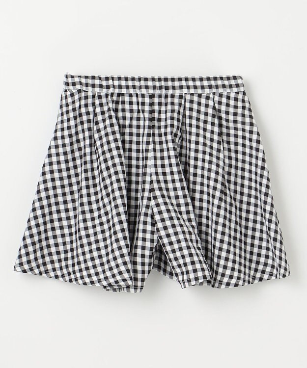 組曲 KIDS 【110-140㎝】フレアーギンガム ショートパンツ ブラック系3