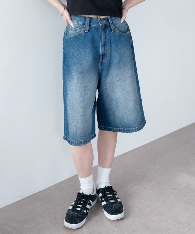 WEGO デニムハーフパンツ デニム中濃色