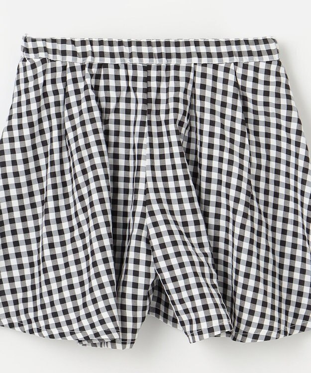 組曲 KIDS 【110-140㎝】フレアーギンガム ショートパンツ ブラック系3