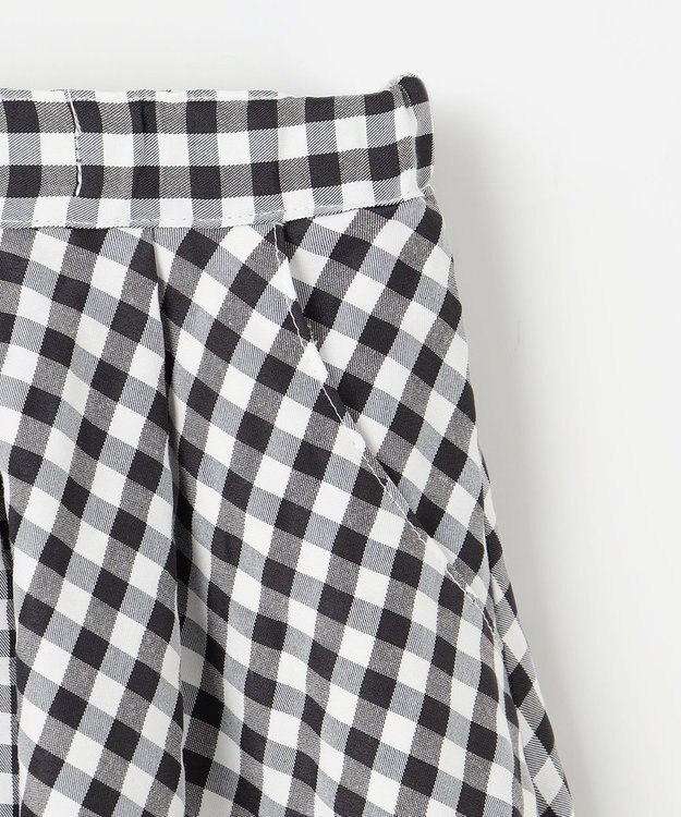 組曲 KIDS 【110-140㎝】フレアーギンガム ショートパンツ ブラック系3