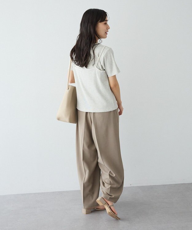 CRAFT STANDARD BOUTIQUE 2点セット/ボーダーキャミ+Tシャツ Light Gray