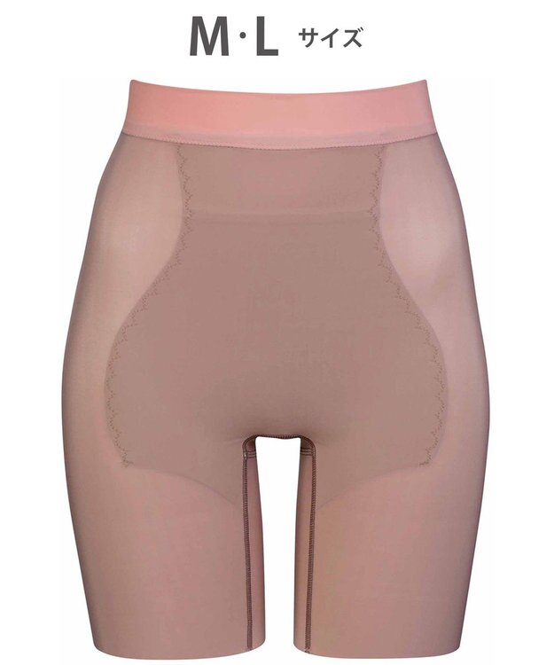 WACOAL ガードル 温活 ポイント保温(腹部・仙骨部・そけい部) アウターにひびきにくい ロング丈 レディース GRC640 /ワコール ブラウン