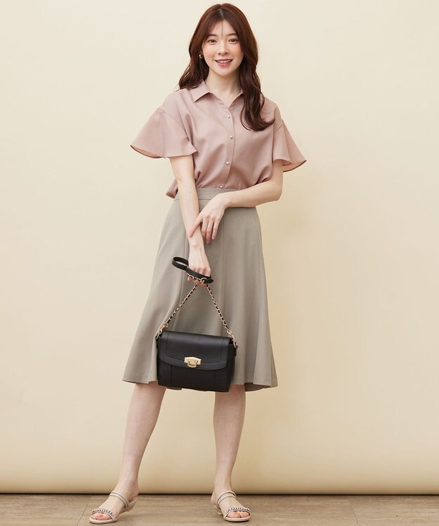 ANY SIS S 【UVカット / 接触冷感 / 吸水速乾】スマートビューティストレッチ フレアスカート 【WEB・一部店舗限定】グレージュ