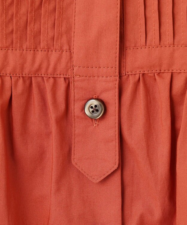 J.PRESS YORK STREET 【WOMEN】コットンバンドカラー ブラウス オレンジ系