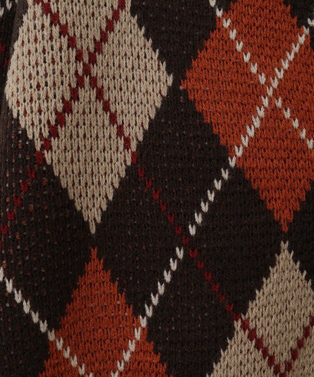 CRAFT STANDARD BOUTIQUE アーガイル柄カーディガン Brown