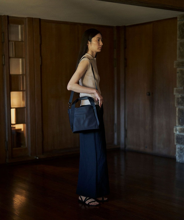 MIYABIYA LAQUOH【撥水加工】ミニマルナイロン 2WAYトート(S) ブラック