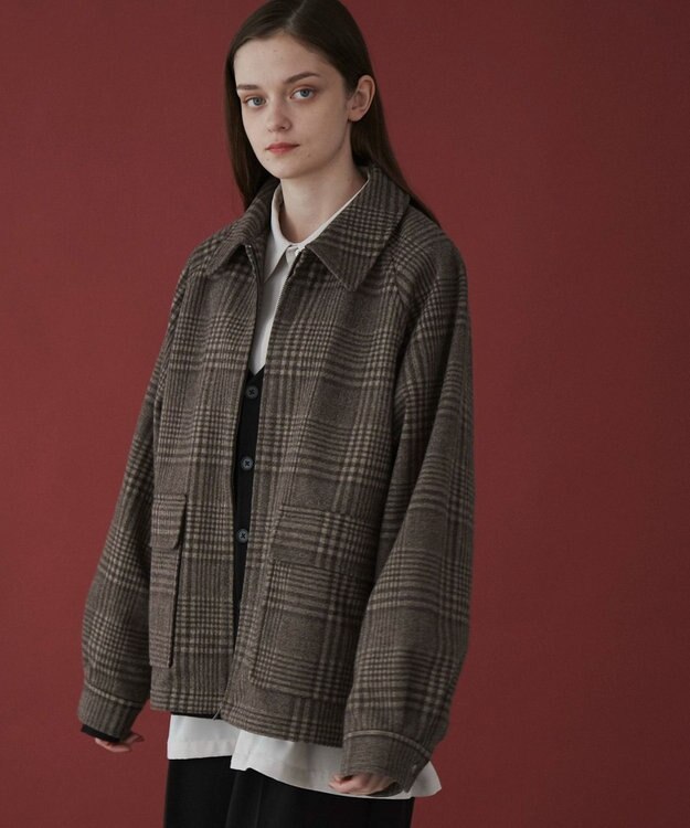 WEGO 【ユニセックス着用ITEM】メルトンショートZIPブルゾン 柄2