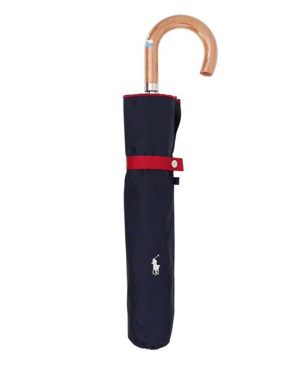 MOONBAT POLO RALPH LAUREN 晴雨兼用日傘 折りたたみ傘 楽折 ワンポイントPP 一級遮光 遮熱 UV ディープブルー