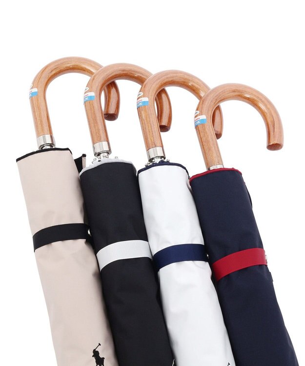 MOONBAT POLO RALPH LAUREN 晴雨兼用日傘 折りたたみ傘 楽折 ワンポイントPP 一級遮光 遮熱 UV ディープブルー