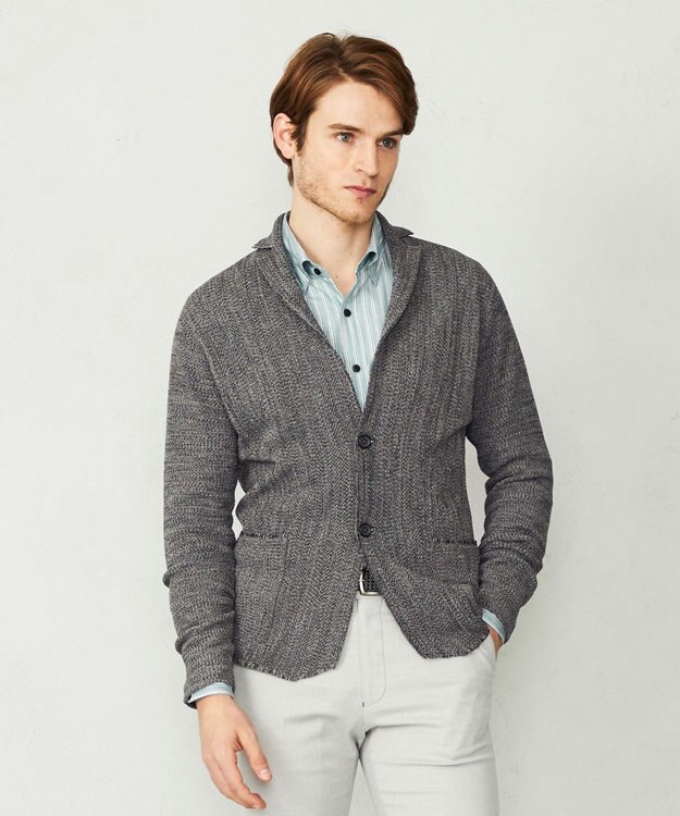 JOSEPH ABBOUD 【イージーケア】ホールガーメントリンクス　ニット グレー系