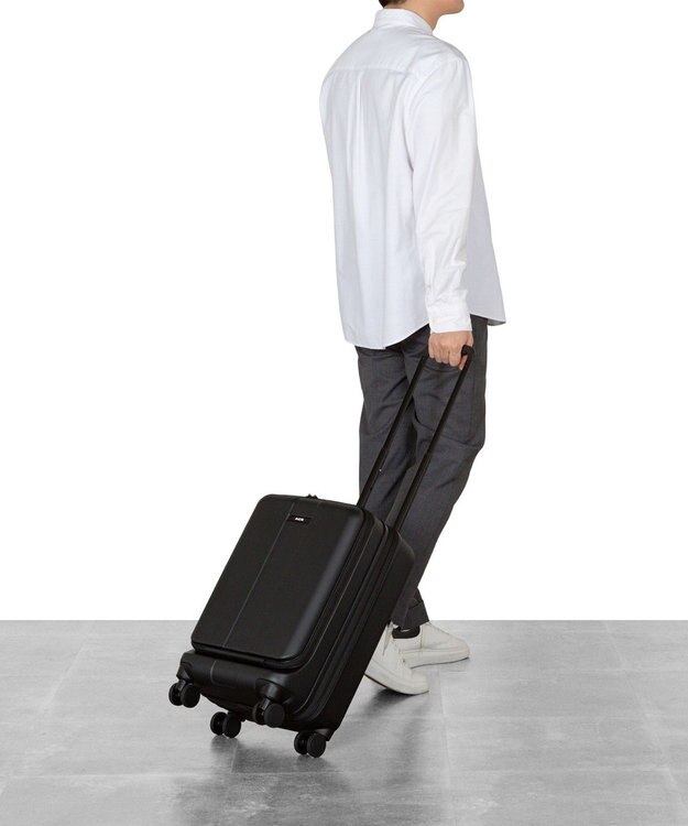 ACE BAGS & LUGGAGE ACE フォールズ スーツケース ２~３泊目安 フロントポケット・キャスターストッパー機能付き 06905 エース マットブラック