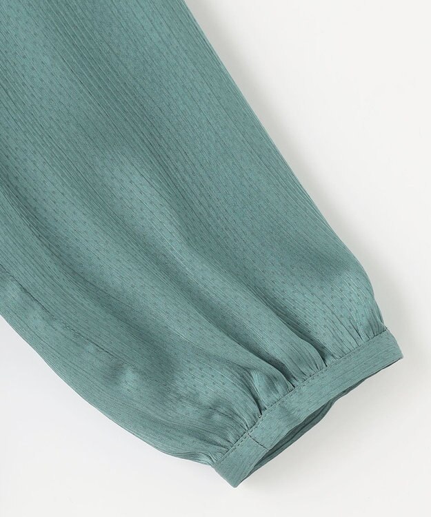 ANY SIS 【洗える】メタルパーツボウタイ ブラウス 長袖 スモーキーグリーン