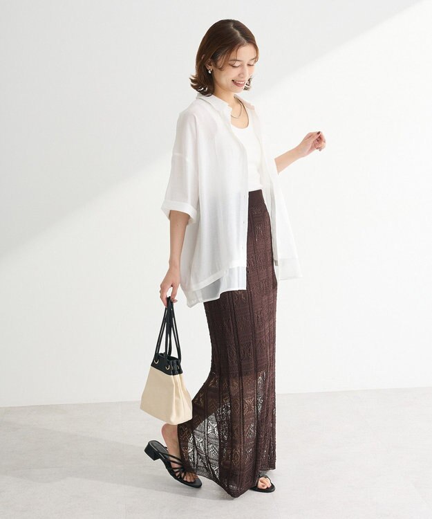 Green Parks 裾レイヤードショートスリーブシャツⅡ Off White