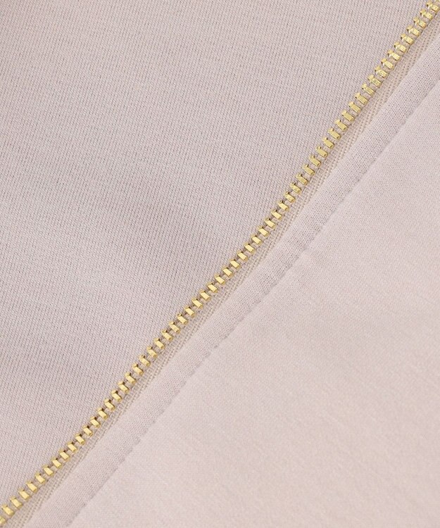 Feroux 【洗える】バックフリル ダンボールパーカー ライトグレー系