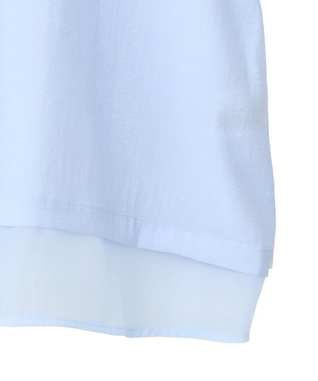 Green Parks 裾レイヤードショートスリーブシャツⅡ Sax