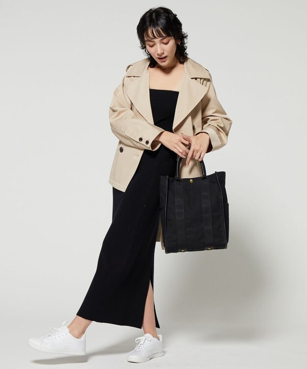 LA BAGAGERIE クラシックタテナガトート ブラック×ブラック